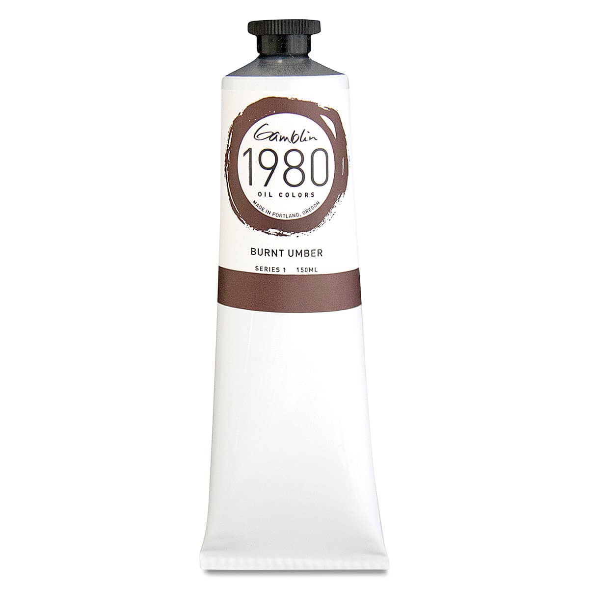 Gamblin 1980 Oils - Burnt Umber, 150 ml tube