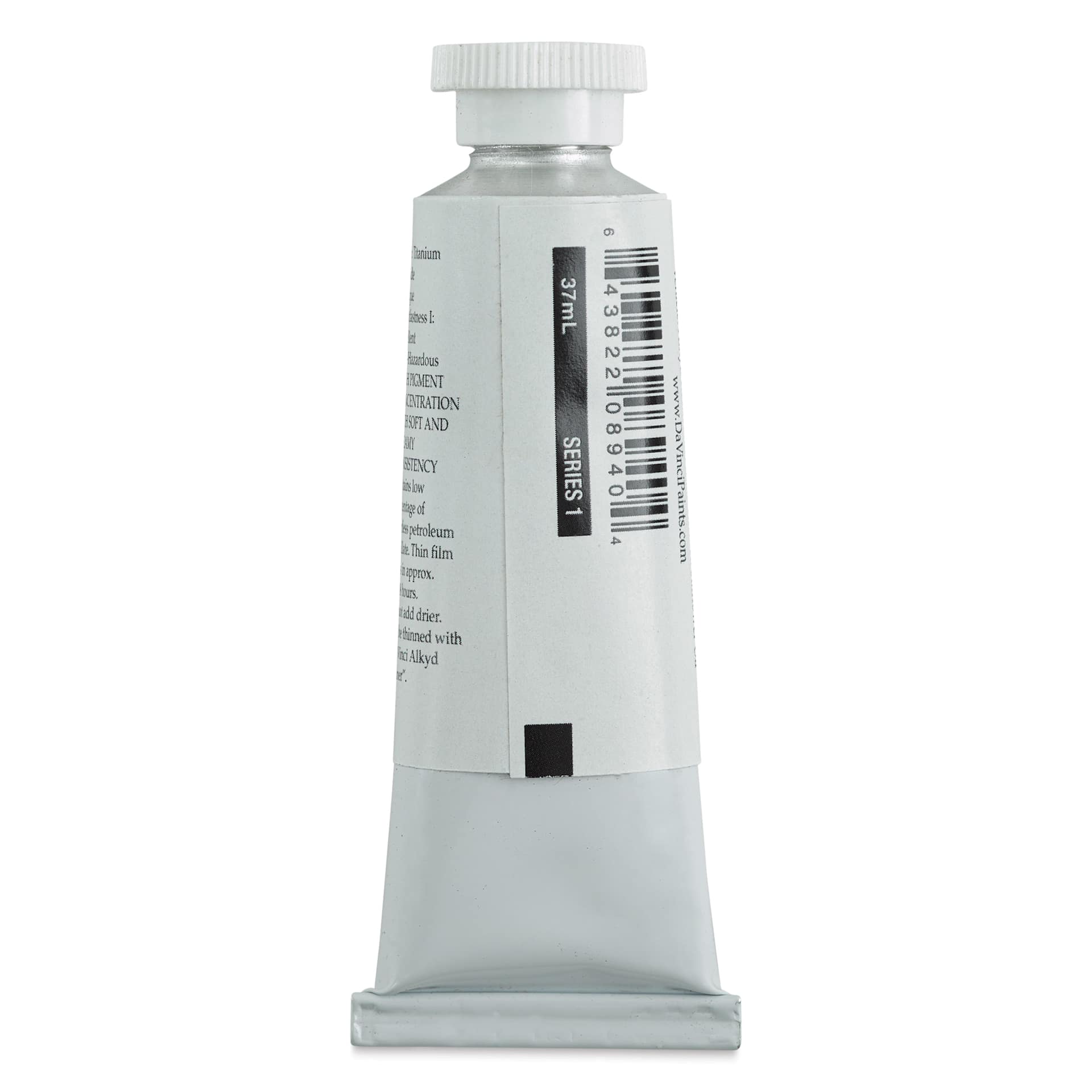 Da Vinci Professional Fast-Dry Alkyds - Titanium White, 37 ml Tube (Back)