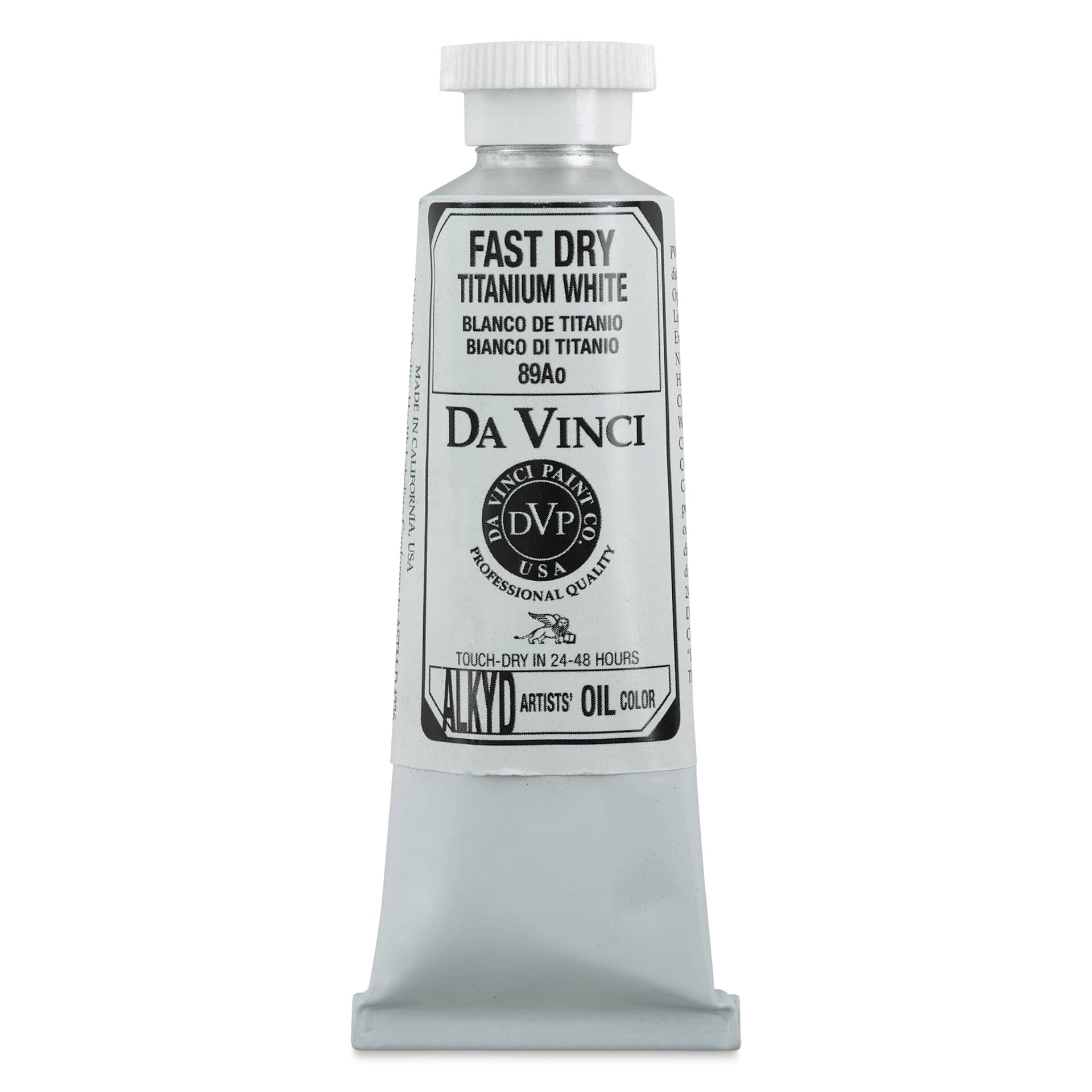 Da Vinci Professional Fast-Dry Alkyds - 37 ml Titanium White Tube Upright