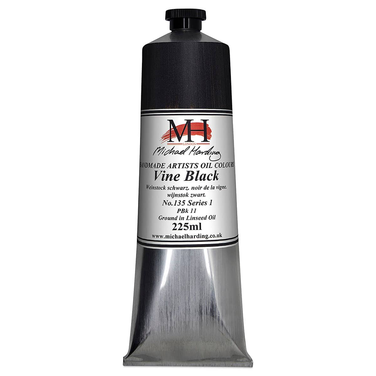 Michael Harding Artist Oil Paint - Vine Black, 225 ml tube