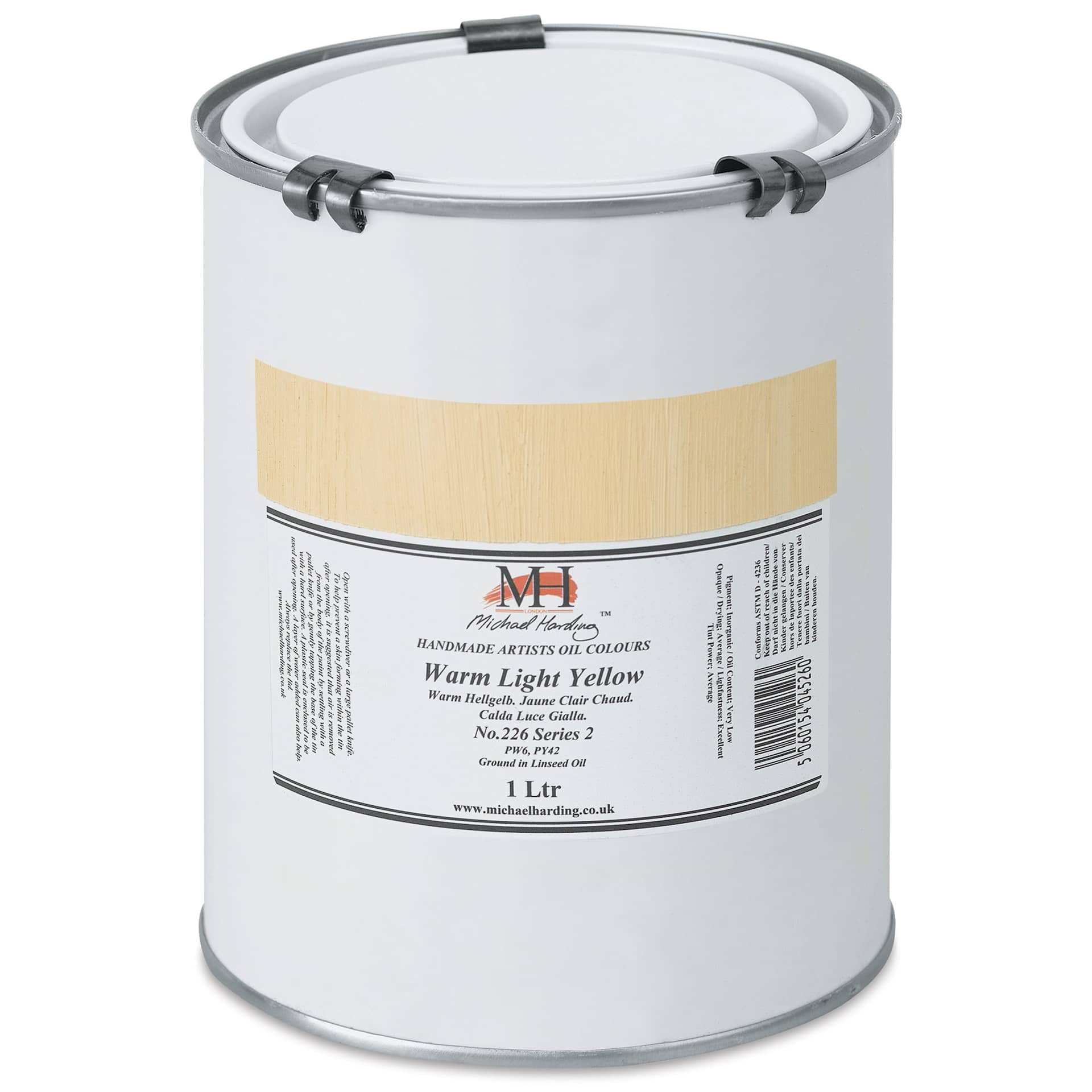 Michael Harding Artists Oil Color - Warm Light Yellow, 1 Liter