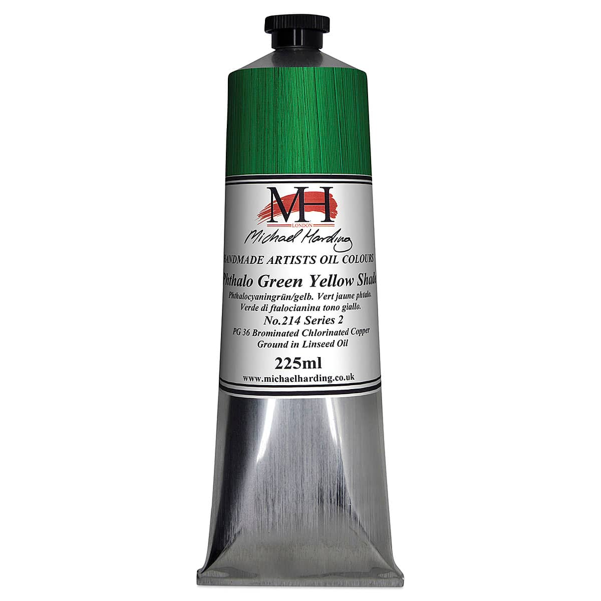 Michael Harding Artists Oil Color - Phthalo Green Yellow Shade, 225 ml tube
