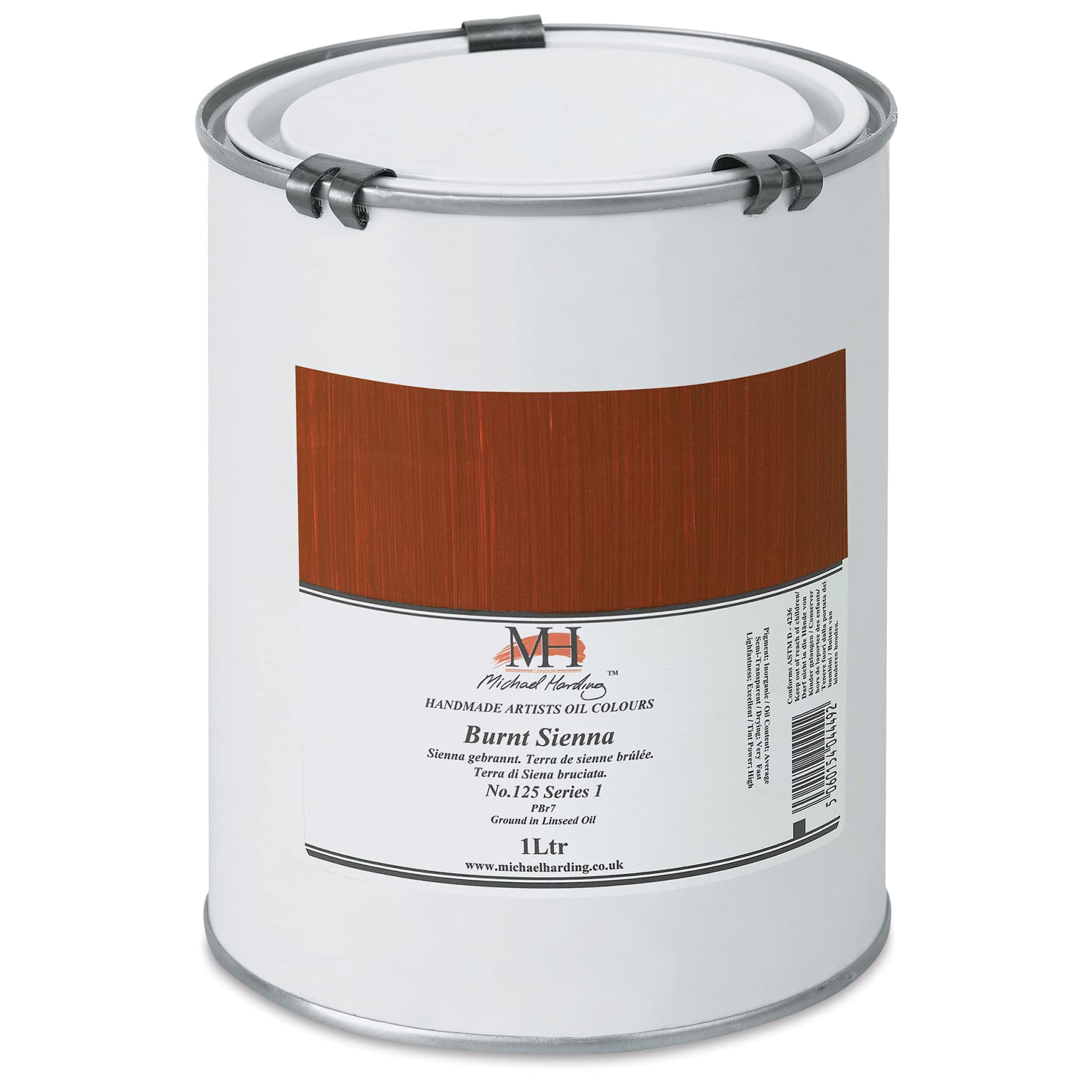 Michael Harding Artists Oil Color - Burnt Sienna, 1 Liter