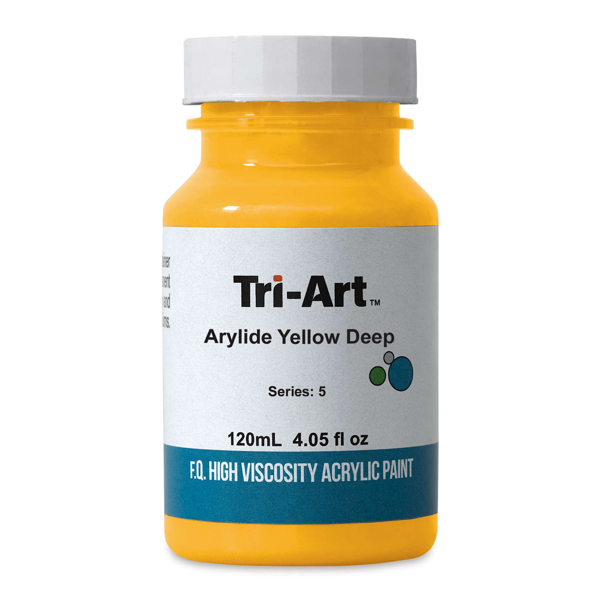 Tri-Art High Viscosity Artist Acrylic - Arylide Yellow Deep, 120 ml jar