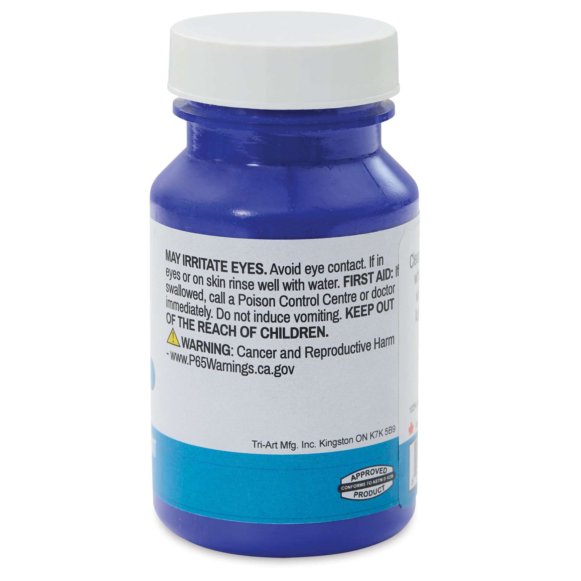 Tri-Art High Viscosity Artist Acrylic - Ultramarine Blue Modern, 120 ml jar side view