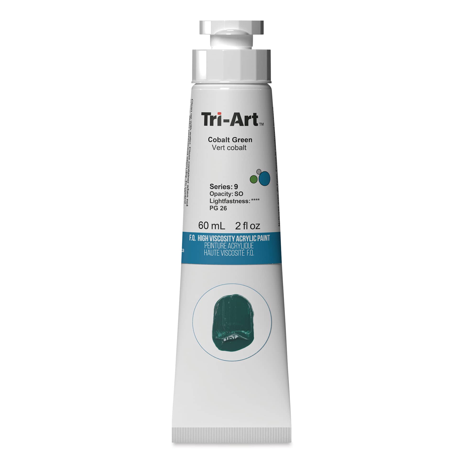 Tri-Art High Viscosity Artist Acrylic - Cobalt Green, 60 ml tube