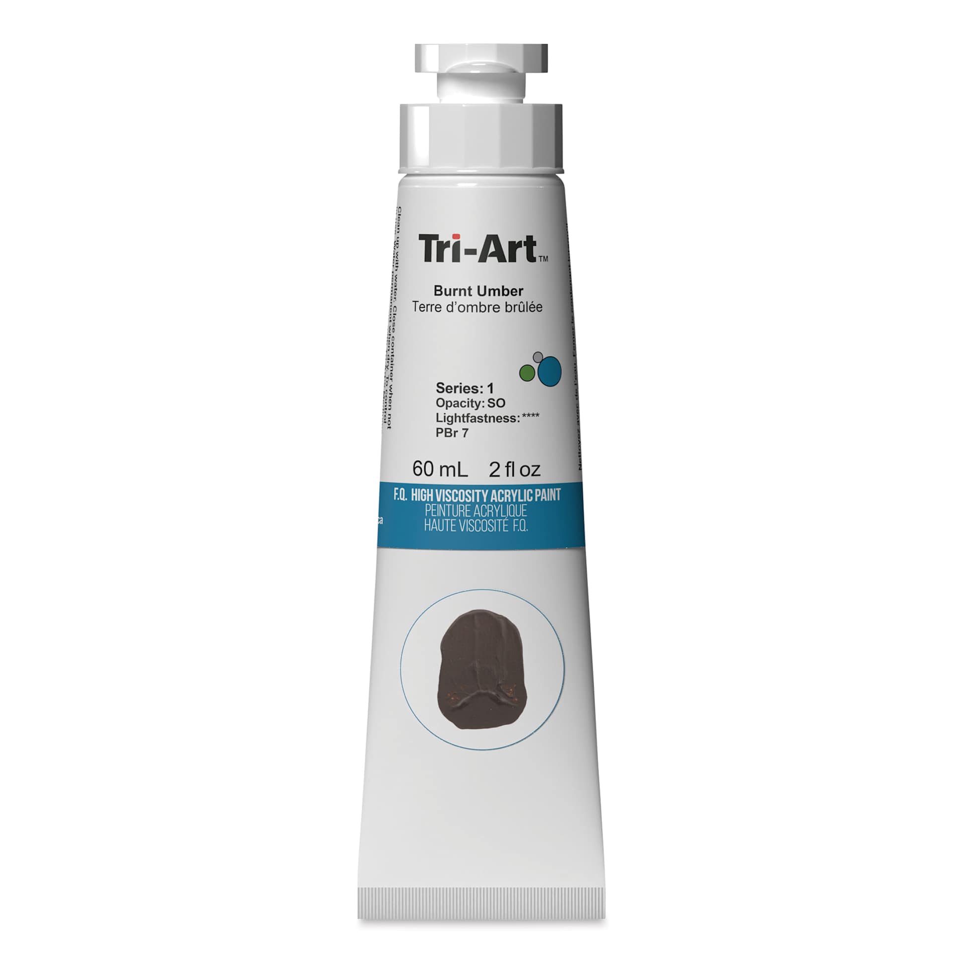 Tri-Art High Viscosity Artist Acrylic - Burnt Umber, 60 ml