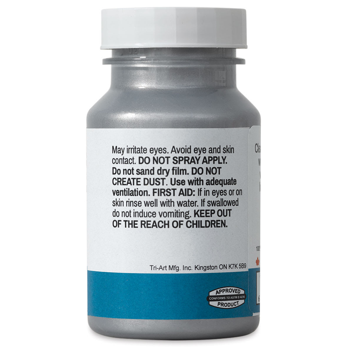 Tri-Art High Viscosity Artist Acrylic - Iridescent Silver, 120 ml side view
