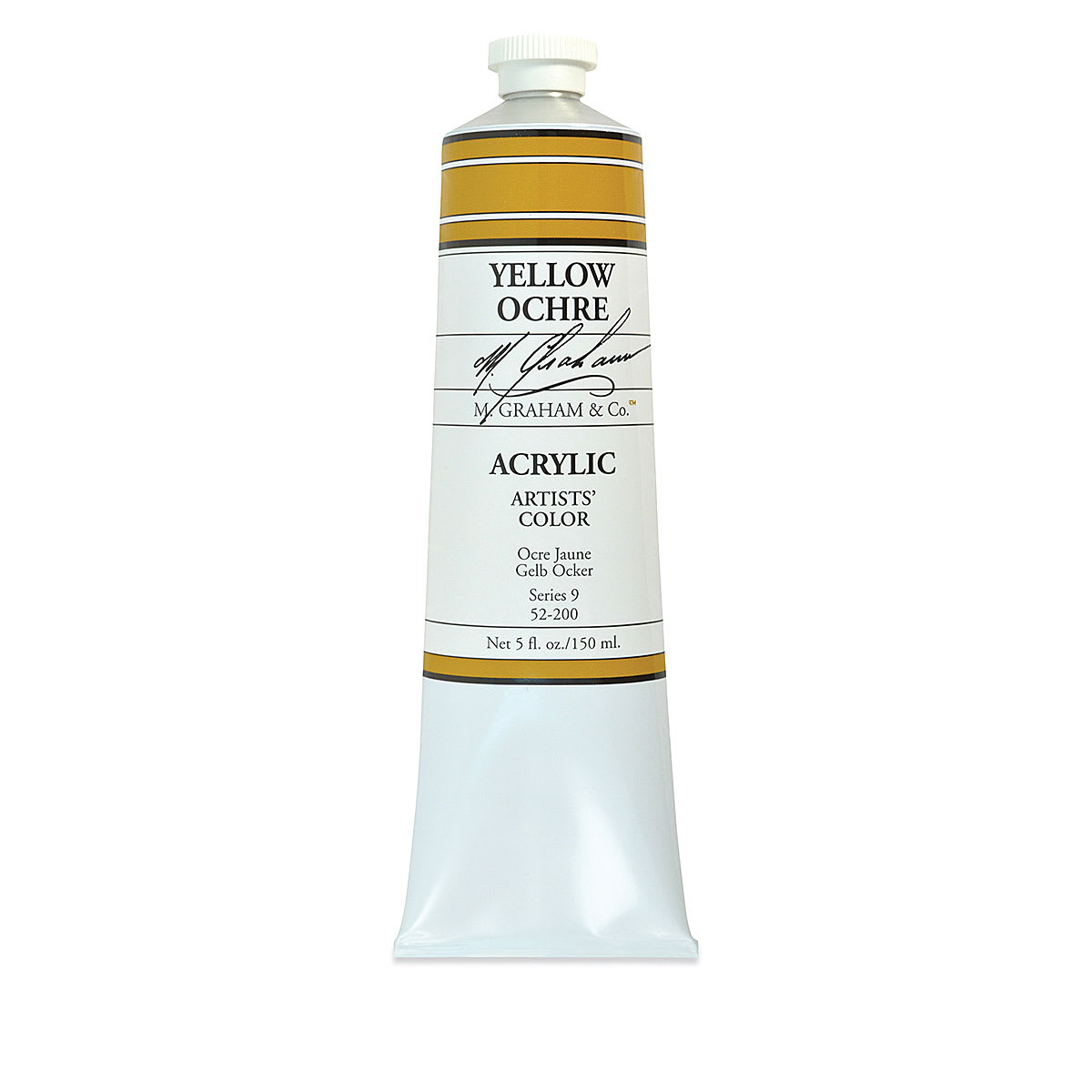 M. Graham Artists' Acrylics - Yellow Ochre, 5 oz Tube