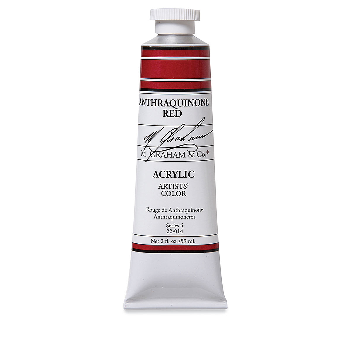 M. Graham Artists' Acrylics - Anthraquinone Red, 2 oz tube