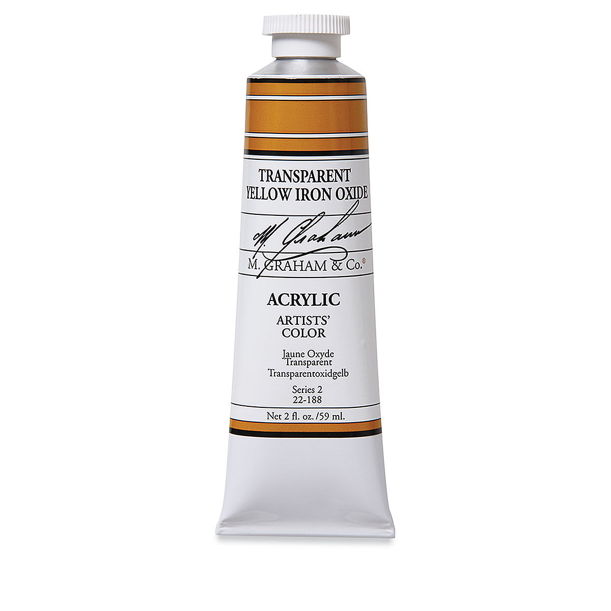 M. Graham Artists' Acrylics - Transparent Yellow Oxide, 2 oz tube