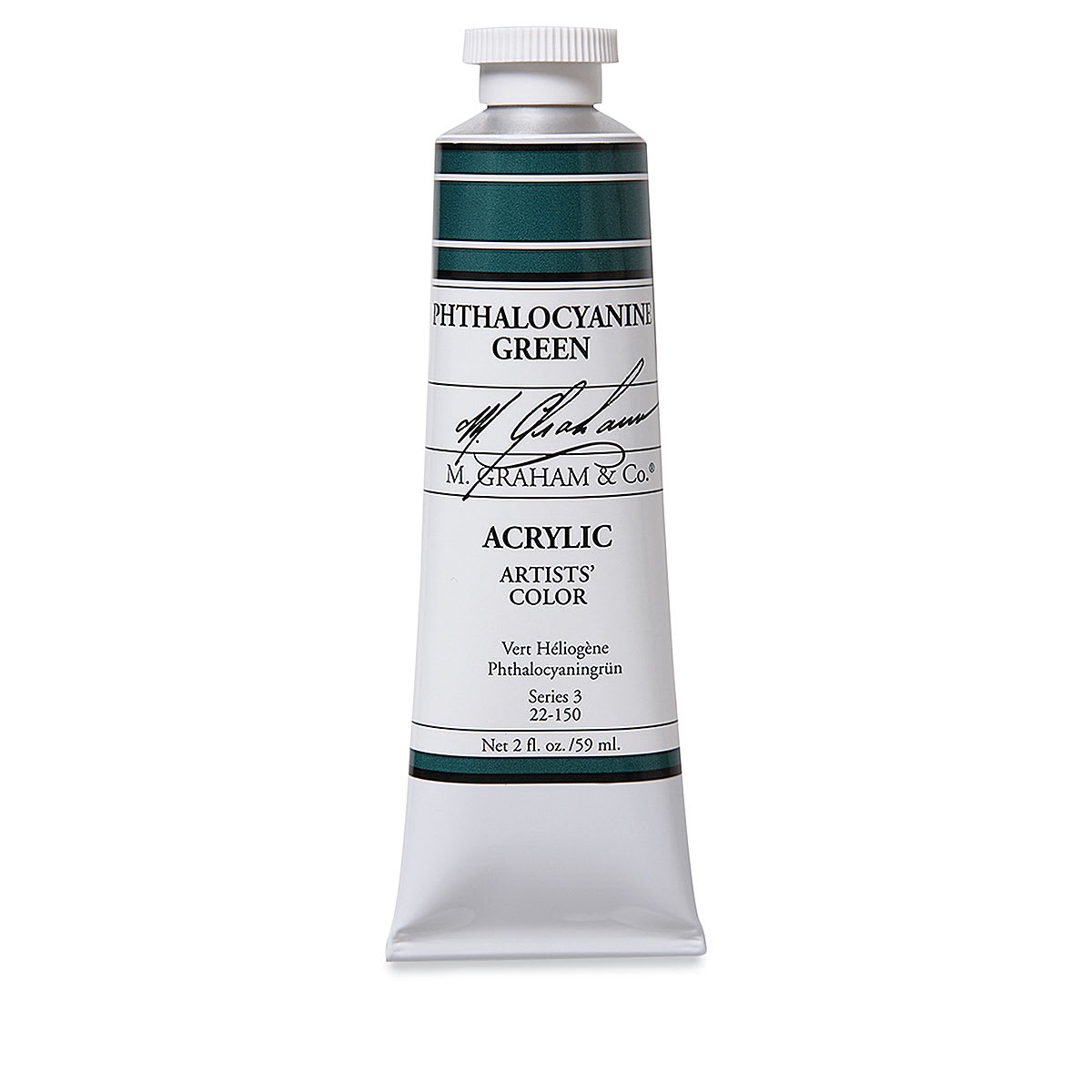 M. Graham Artists' Acrylics - Phthalocyanine Green, 2 oz tube