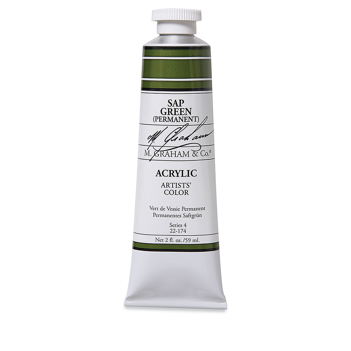 M. Graham Artists' Acrylics - Sap Green Permanent, 2 oz tube