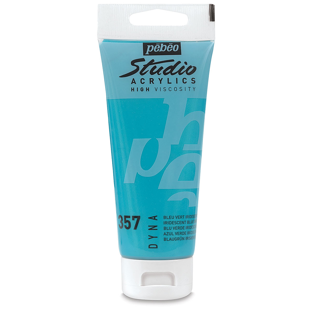 Pebeo High Viscosity Acrylics - Iridescent Blue/Green, 100 ml tube