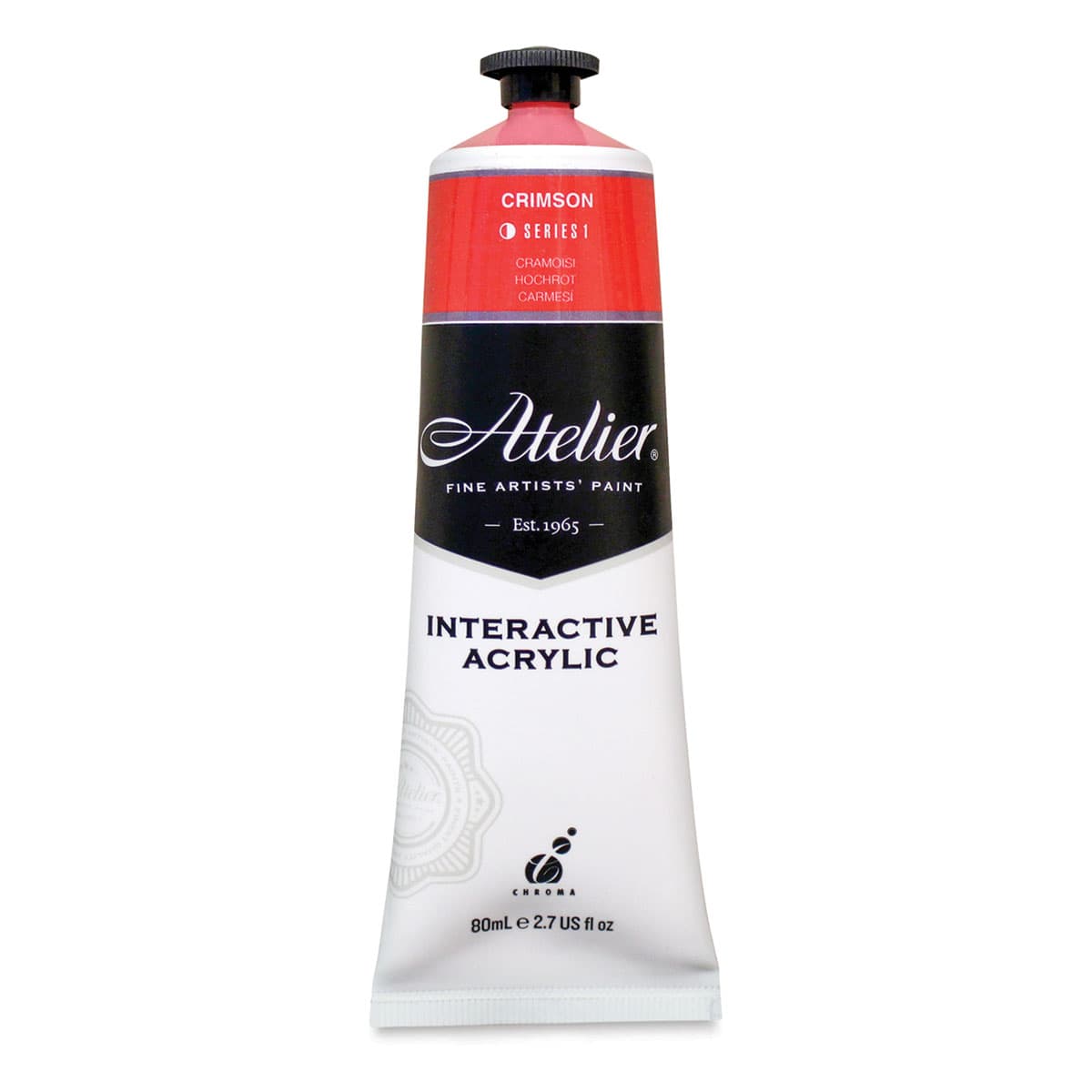 Chroma Atelier Interactive Artists' Acrylics - Crimson, 80 ml, Tube