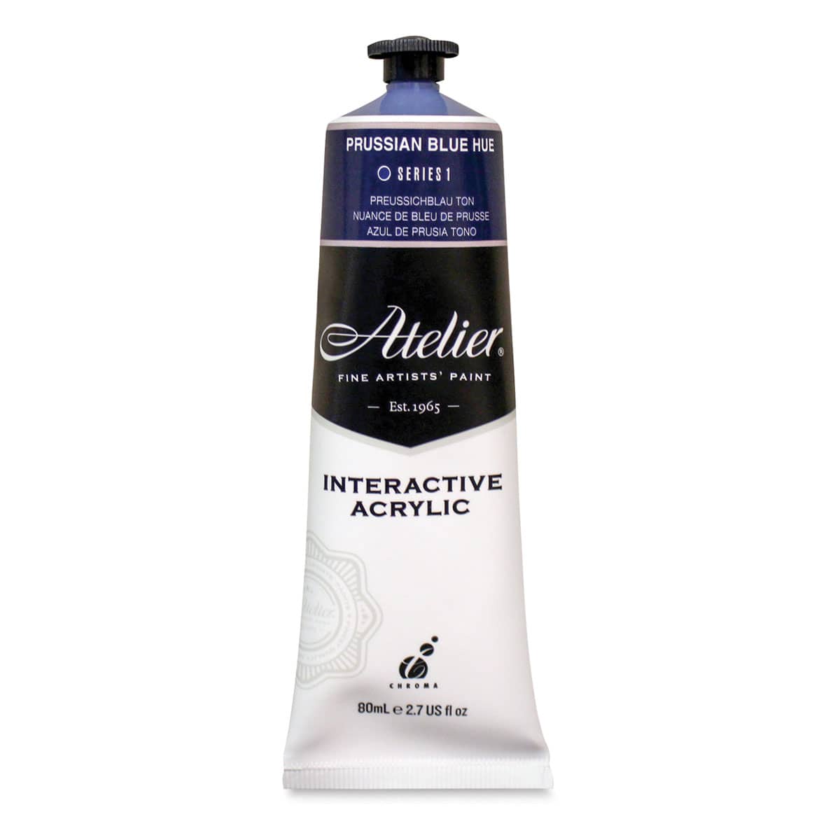Chroma Atelier Interactive Artists' Acrylics - Prussian Blue Hue, 80 ml tube