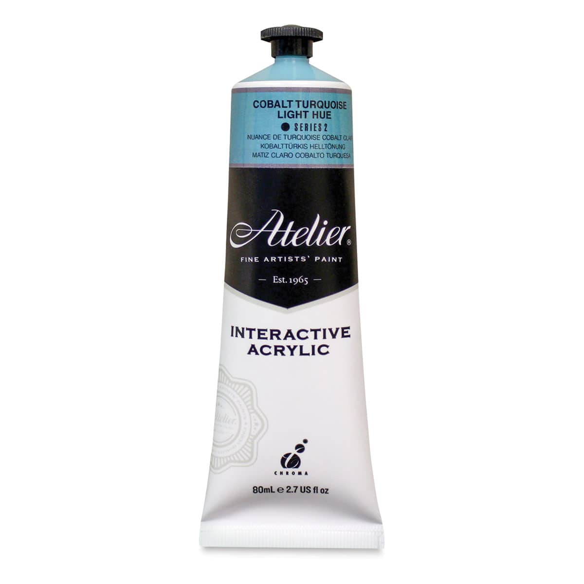 Chroma Atelier Interactive Artists' Acrylics - Cobalt Turquoise Light Hue, 80 ml tube