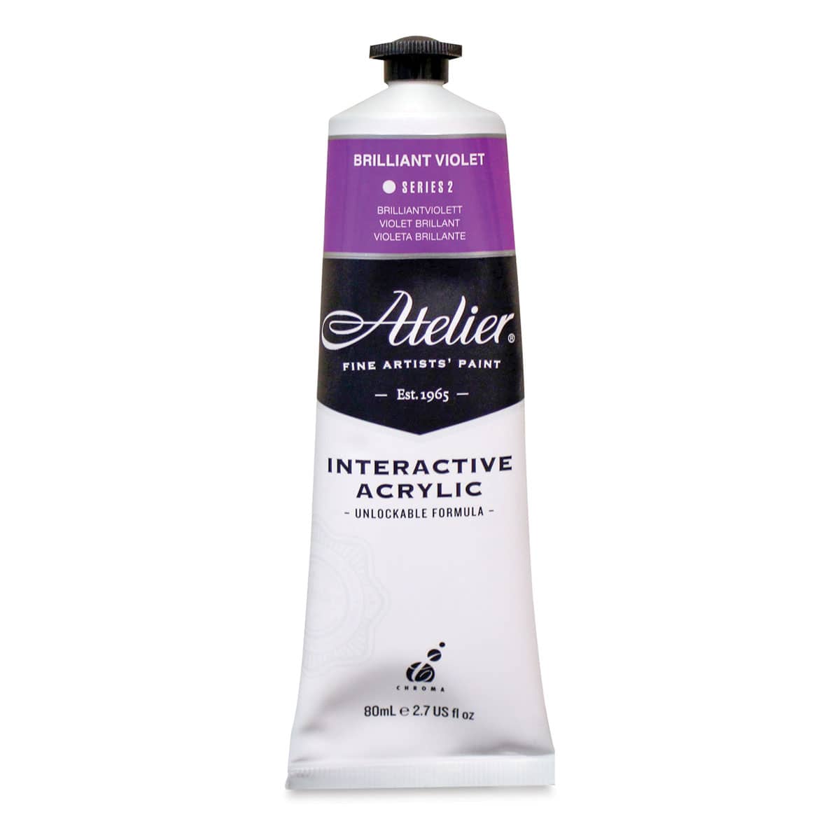 Chroma Atelier Interactive Artists' Acrylics - Brilliant Violet, 80 ml tube