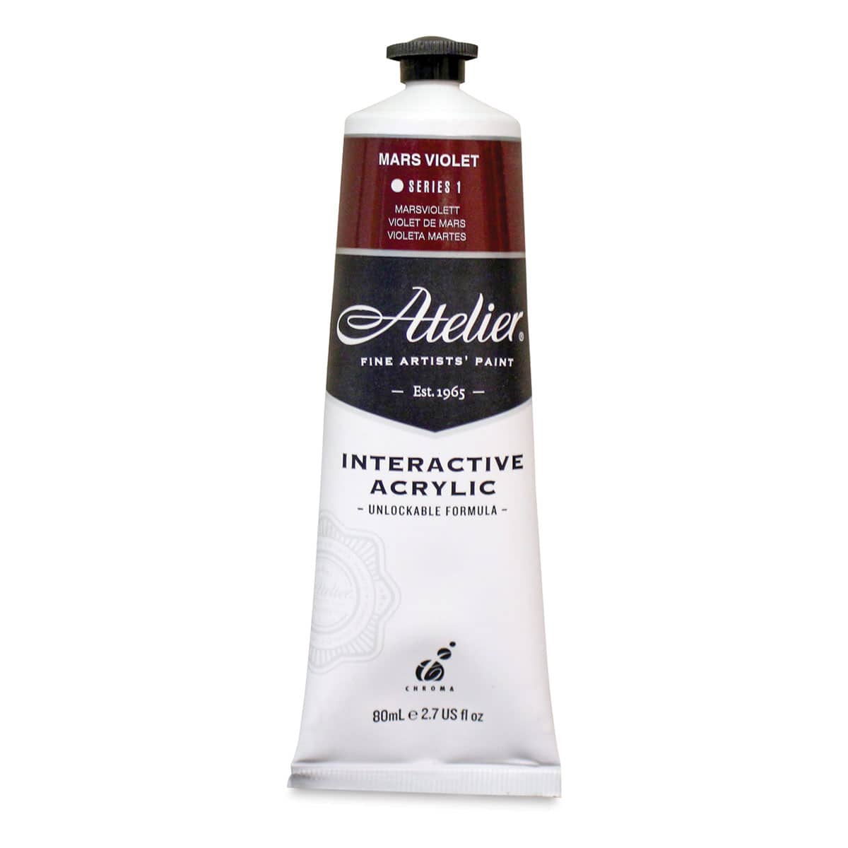 Chroma Atelier Interactive Artists' Acrylics - Mars Violet, 80 ml tube