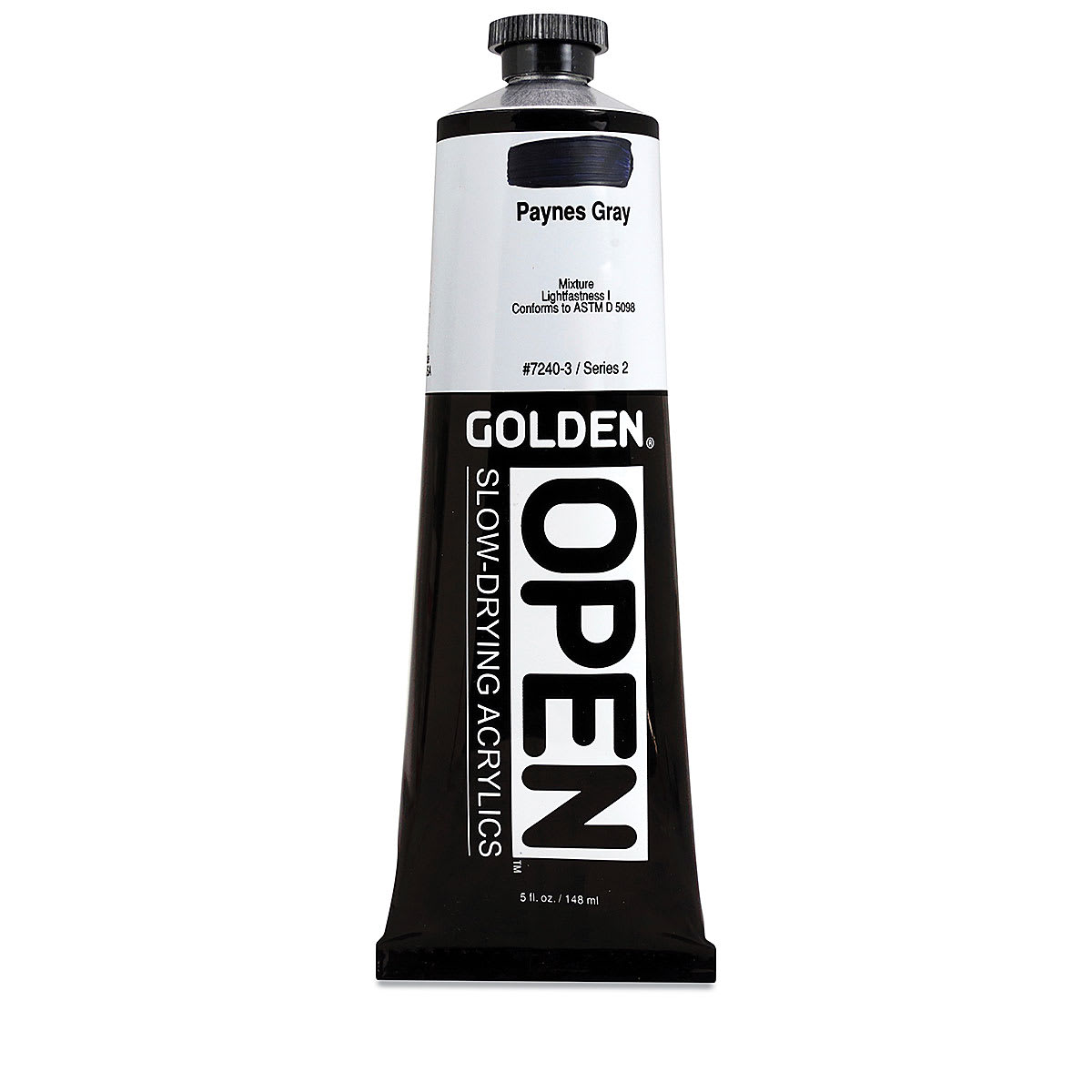 Golden Open Acrylics - Paynes Gray, 5 oz Tube