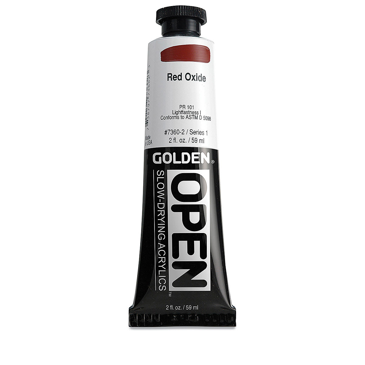 Golden Open Acrylics - Red Oxide, 2 oz Tube