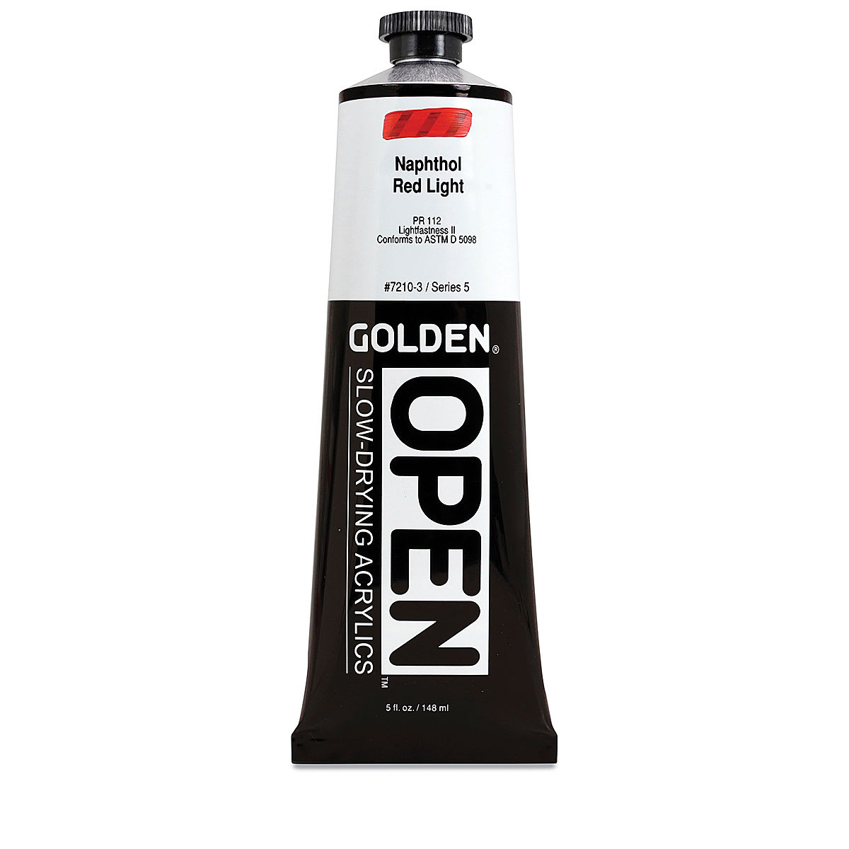 Golden Open Acrylics - Naphthol Red Light, 5 oz Tube