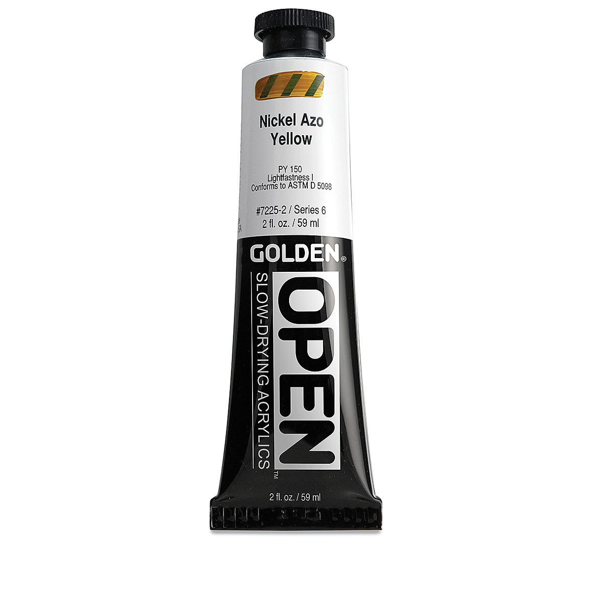 Golden Open Acrylics - Nickel Azo Yellow, 2 oz Tube