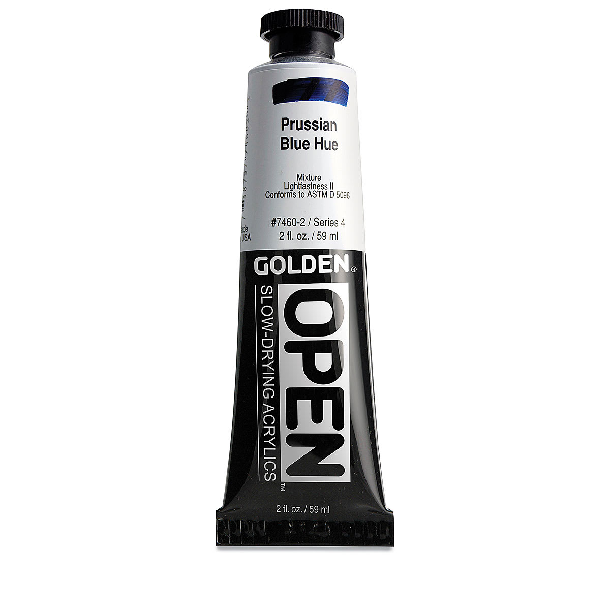 Golden Open Acrylics - Prussian Blue Hue, 2 oz Tube