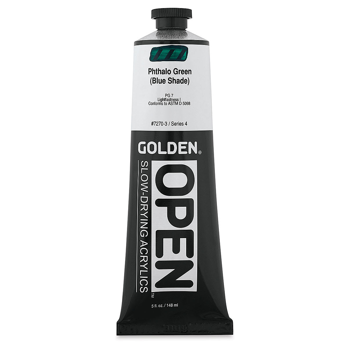 Golden Open Acrylics - Phthalo Green (Blue Shade), 5 oz Tube
