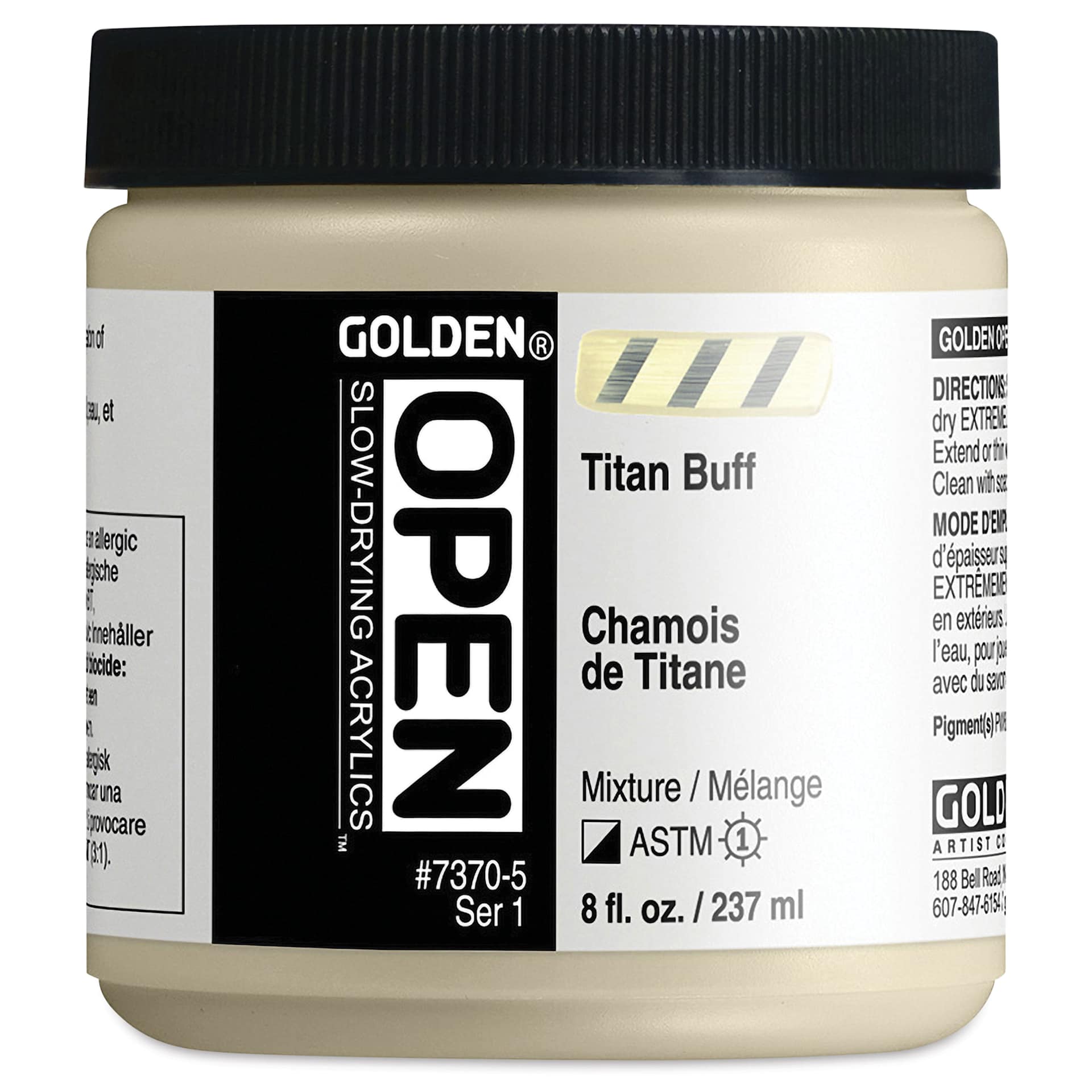 Golden Open Acrylics - Titan Buff, 8 oz Jar