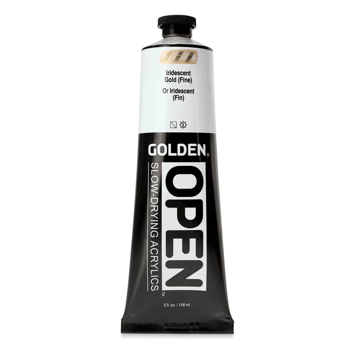 Golden Open Acrylics - Iridescent Gold (Fine), 5 oz Tube