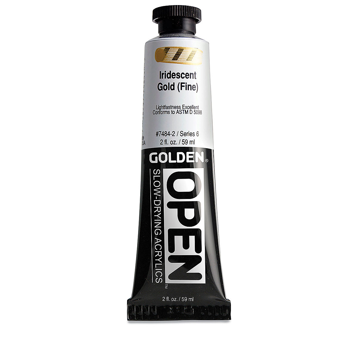 Golden Open Acrylics - Iridescent Gold (Fine), 2 oz Tube