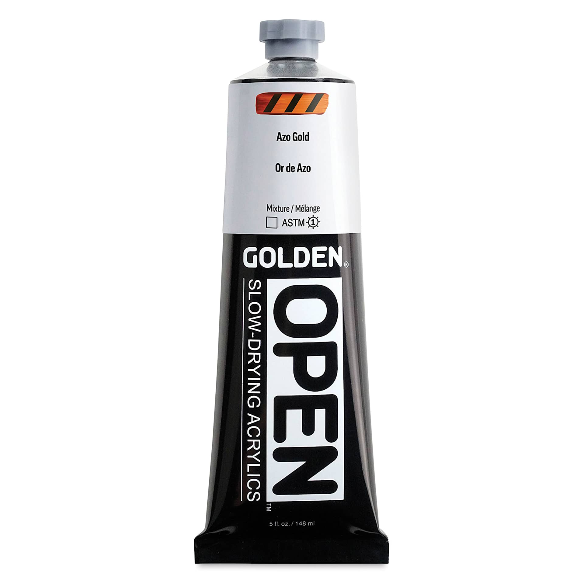 Golden Open Acrylics - Azo Gold, 5 oz Tube