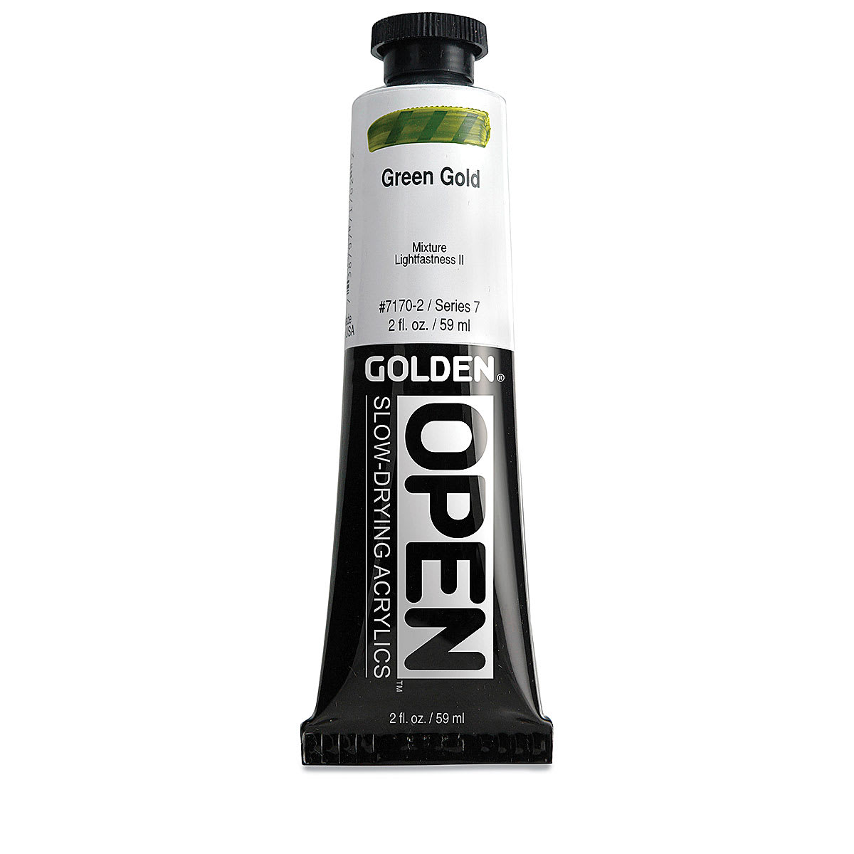 Golden Open Acrylics - Green Gold, 2 oz Tube