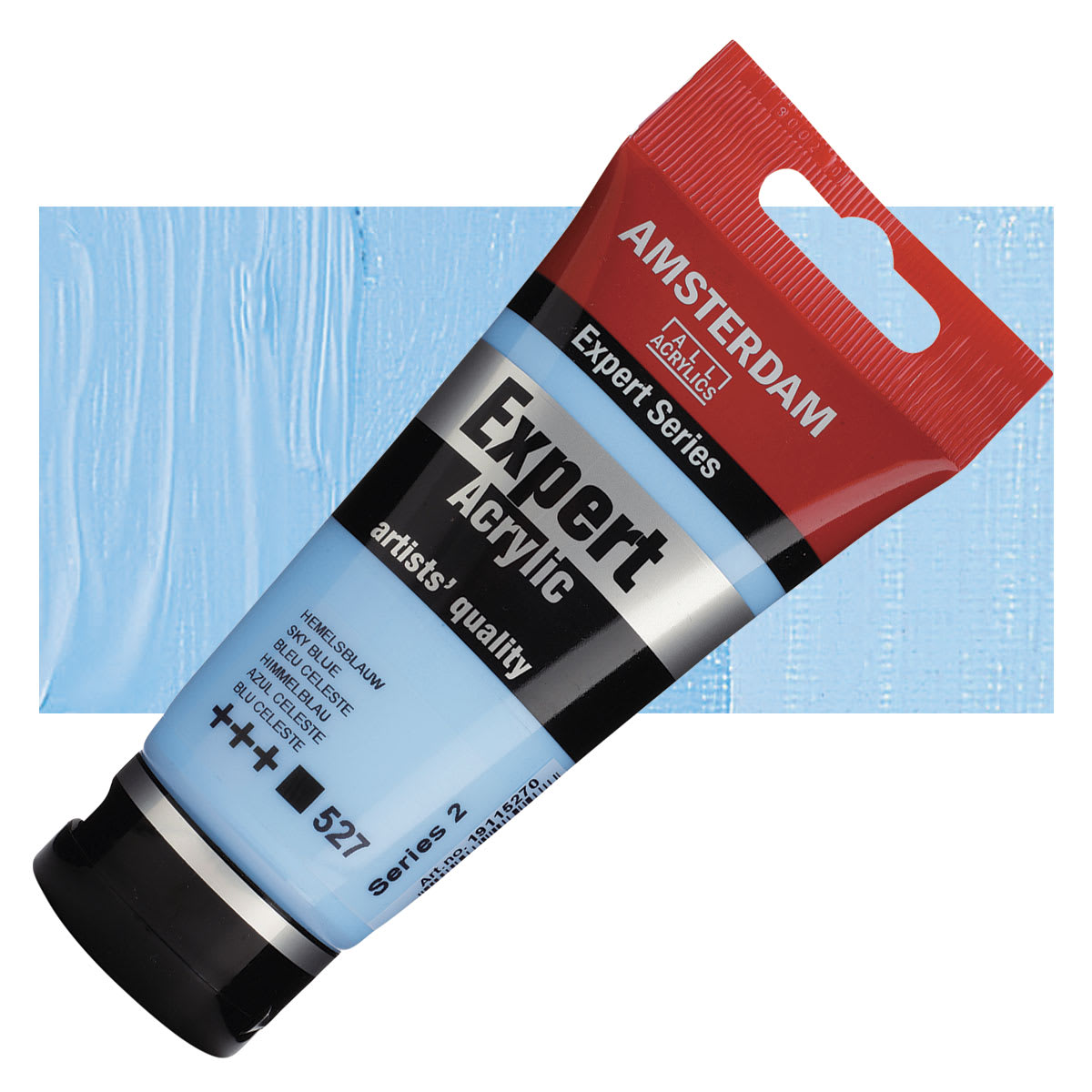 Amsterdam Expert Series Acrylic - Sky Blue, 75 ml tube and swatch