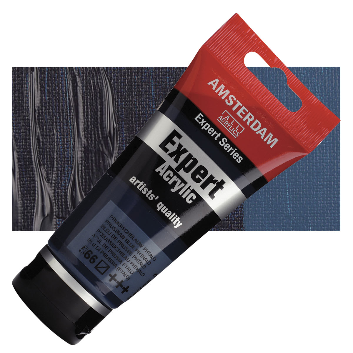 Amsterdam Expert Series Acrylic - Prussian Blue (Phthalo), 75 ml tube and swatch