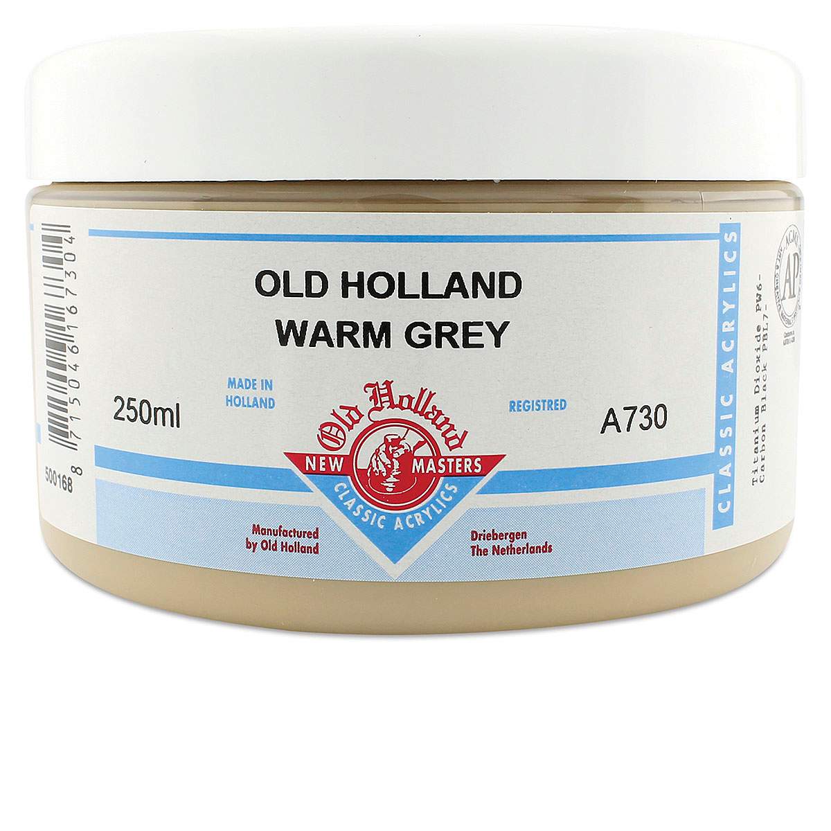Old Holland New Masters Classic Acrylics - Old Holland Warm Grey, 250 ml jar