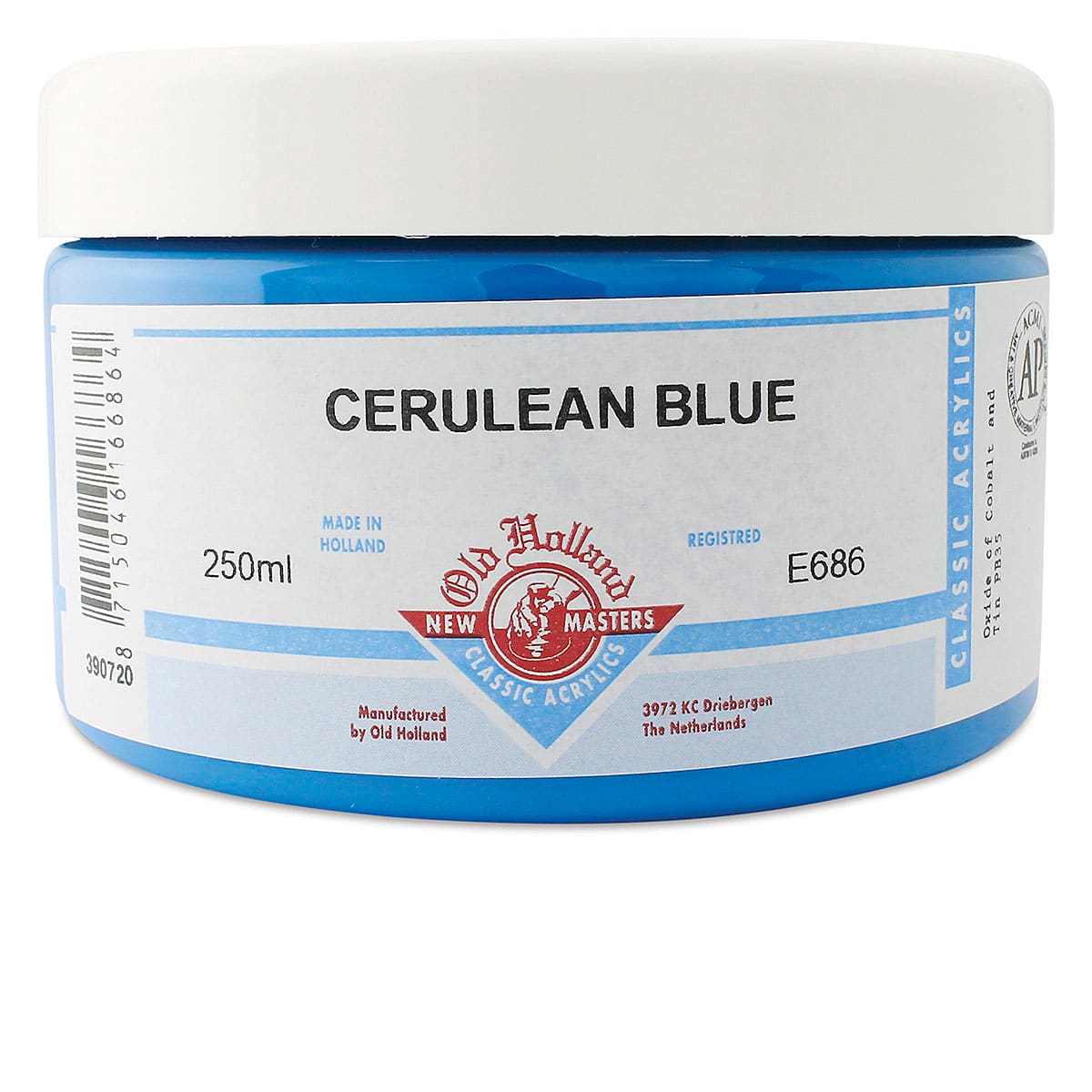 Old Holland New Masters Classic Acrylics - Cerulean Blue, 250 ml jar