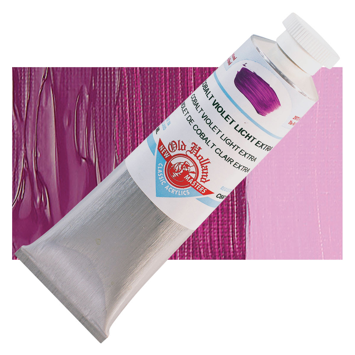 Old Holland New Masters Classic Acrylic Paint - Cobalt Violet Light Extra and swatch