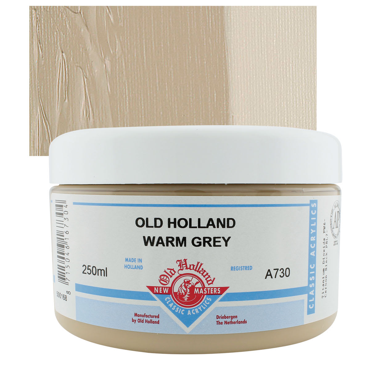 Old Holland New Masters Classic Acrylic Paint - Old Holland Warm Gray and swatch
