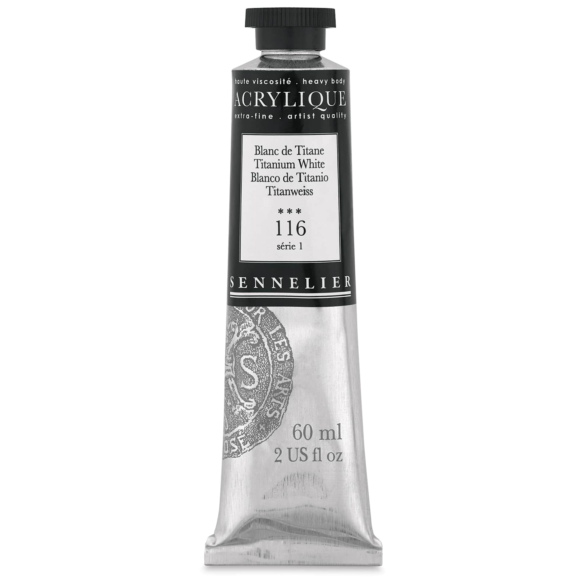 Sennelier Extra-Fine Artist Acryliques - Titanium White, 60 ml tube