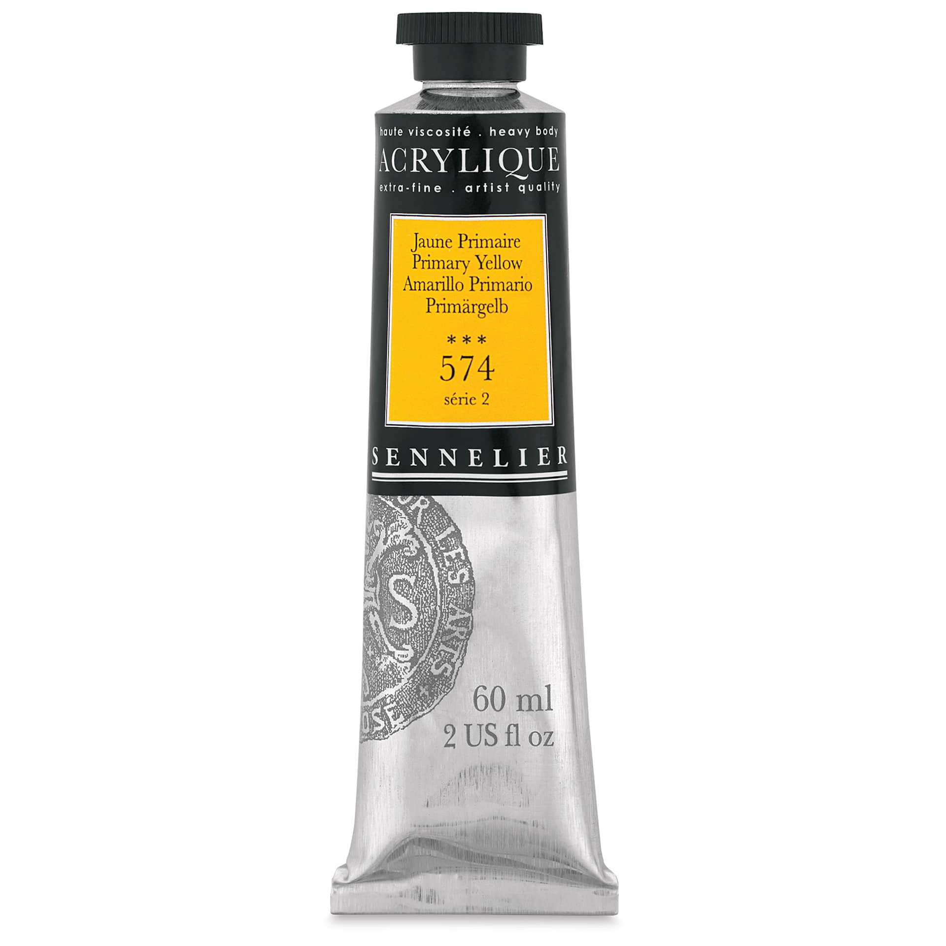 Sennelier Extra-Fine Artist Acryliques - Primary Yellow, 60 ml tube