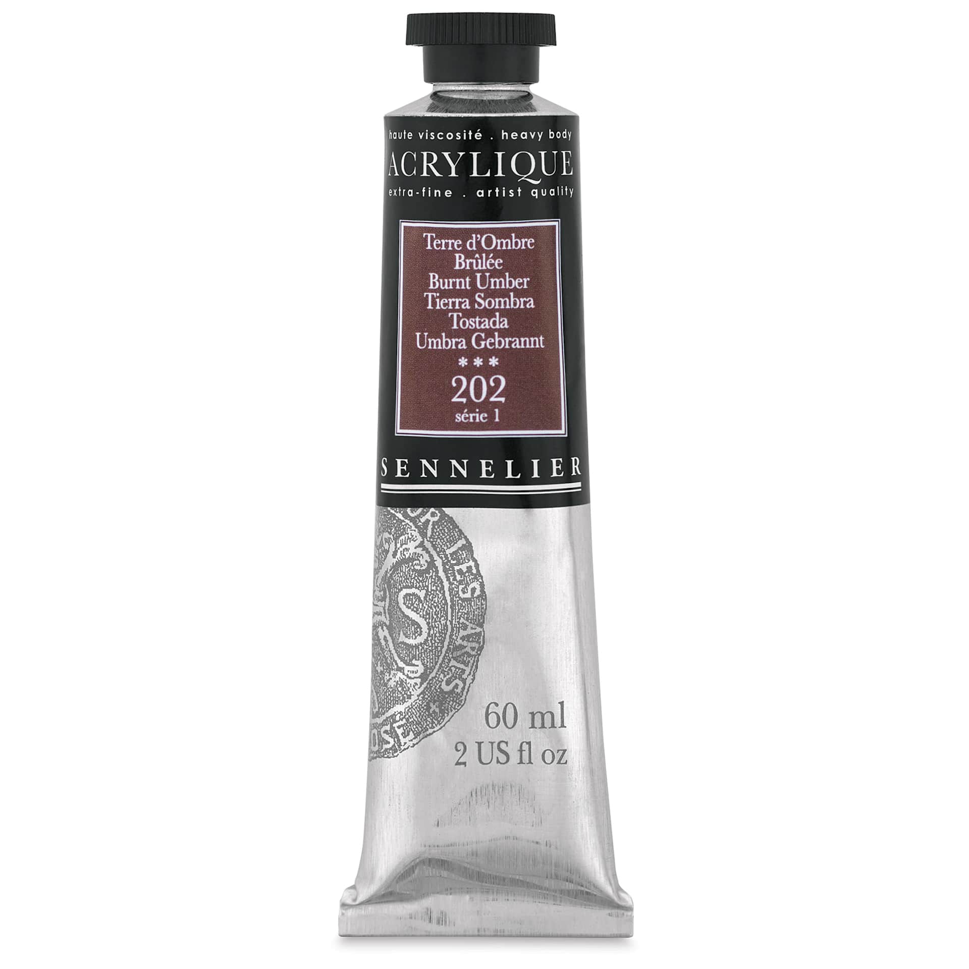 Sennelier Extra-Fine Artist Acryliques - Burnt Umber, 60 ml tube