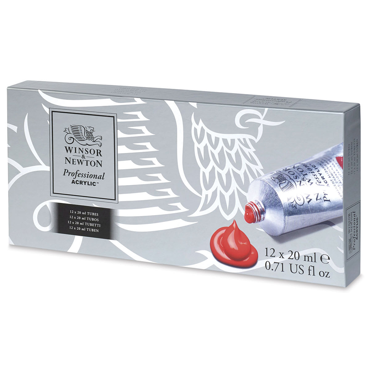 Winsor & Newton Professional Acrylics - Starter Set of 12 Colors, 20 ml tubes (in packaging)