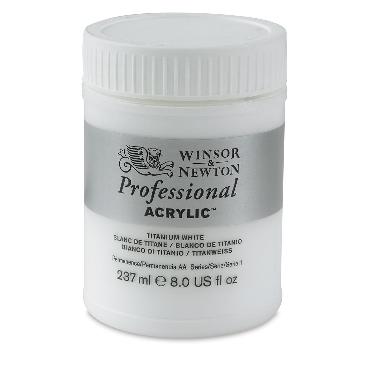 Winsor & Newton Professional Acrylics - Titanium White, 237 ml Jar Winsor & Newton Professional Acrylics - Titanium White, 237 ml Jar