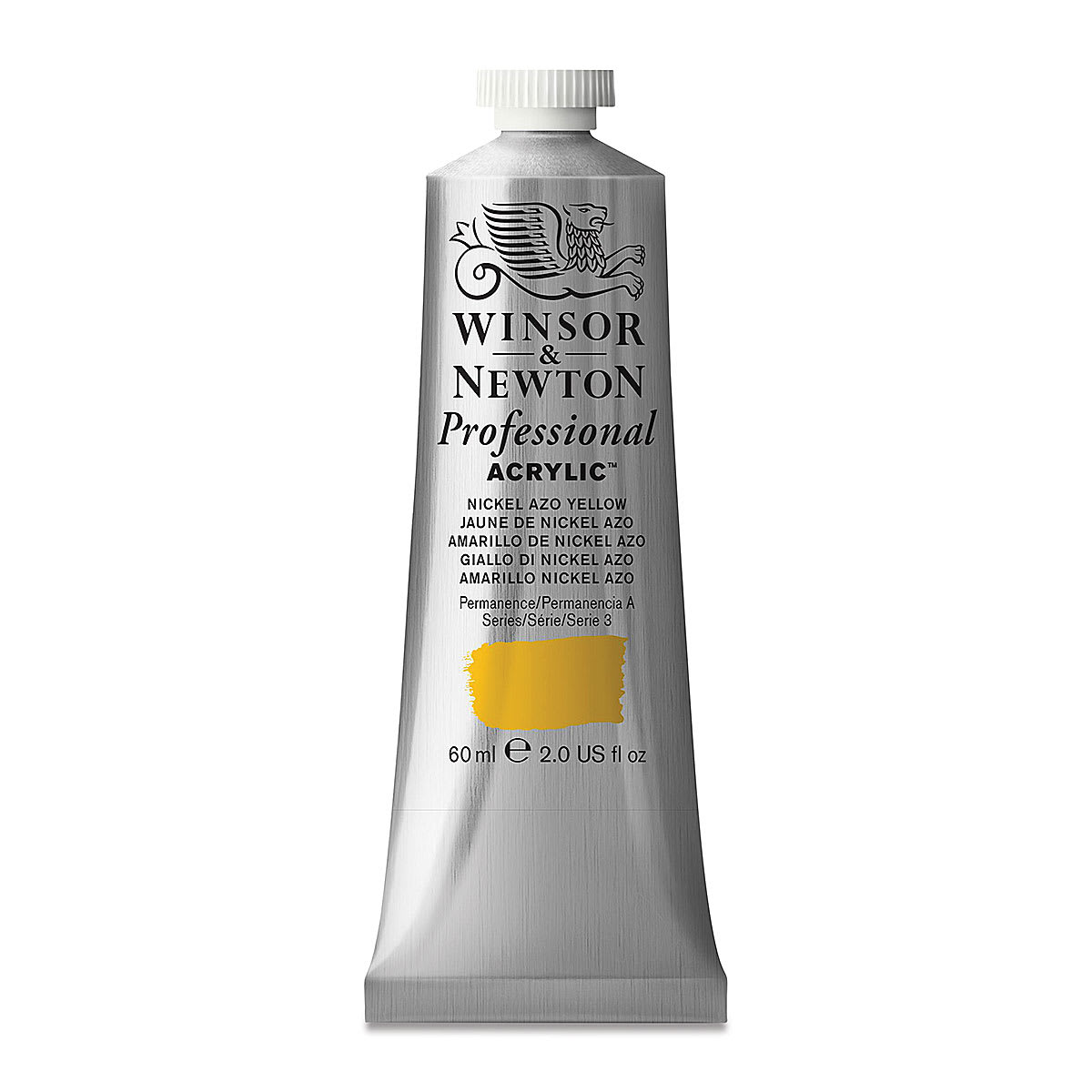 Winsor & Newton Professional Acrylics - Nickel Azo Yellow, 60 ml tube