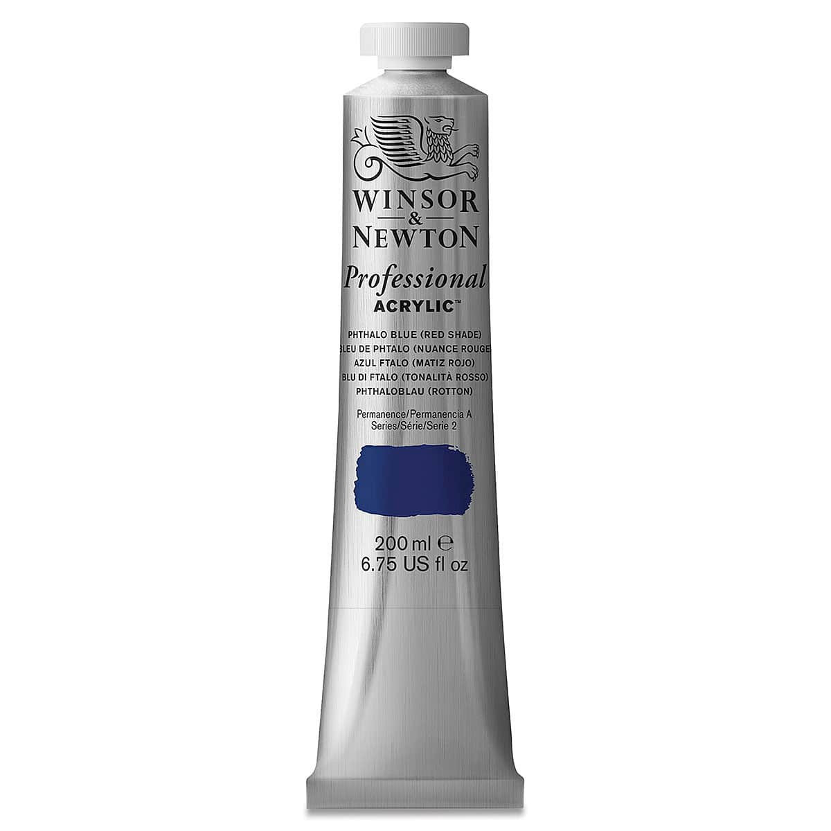 Winsor & Newton Professional Acrylics - Phthalo Blue Red Shade, 200 ml tube
