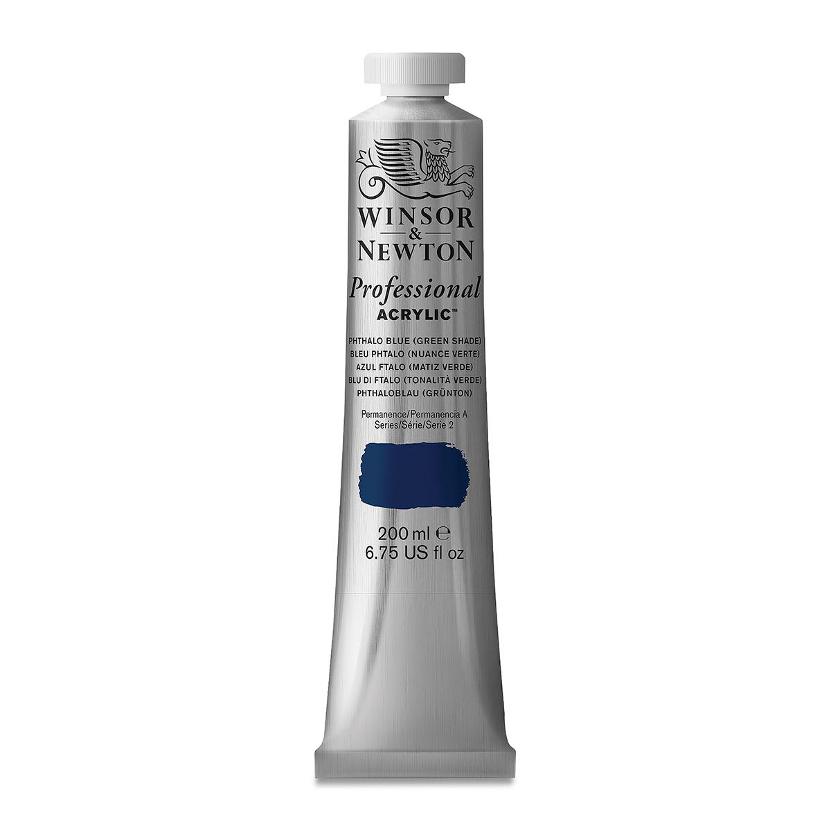 Winsor & Newton Professional Acrylics - Phthalo Blue Green Shade, 200 ml tube