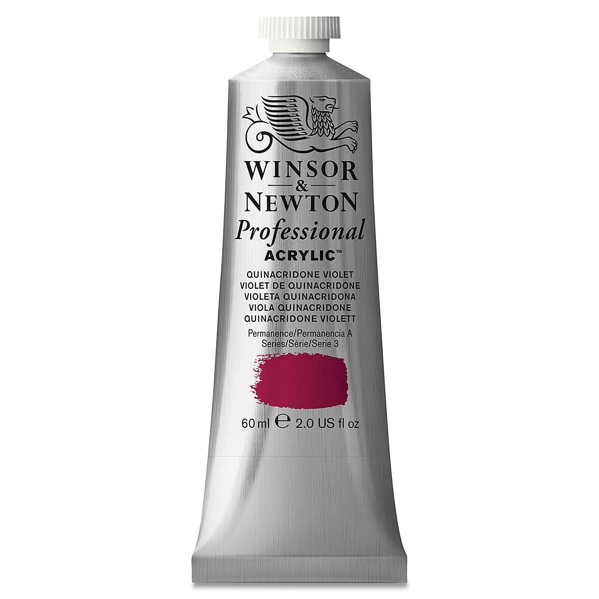 Winsor & Newton Professional Acrylics - Quinacridone Violet, 60 ml tube