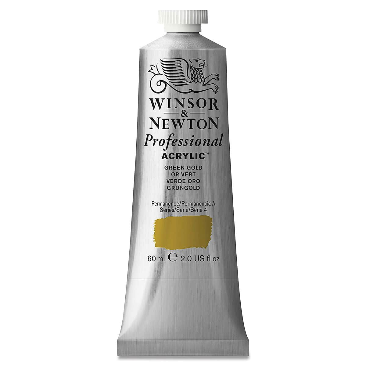 Winsor & Newton Professional Acrylics - Green Gold, 60 ml tube